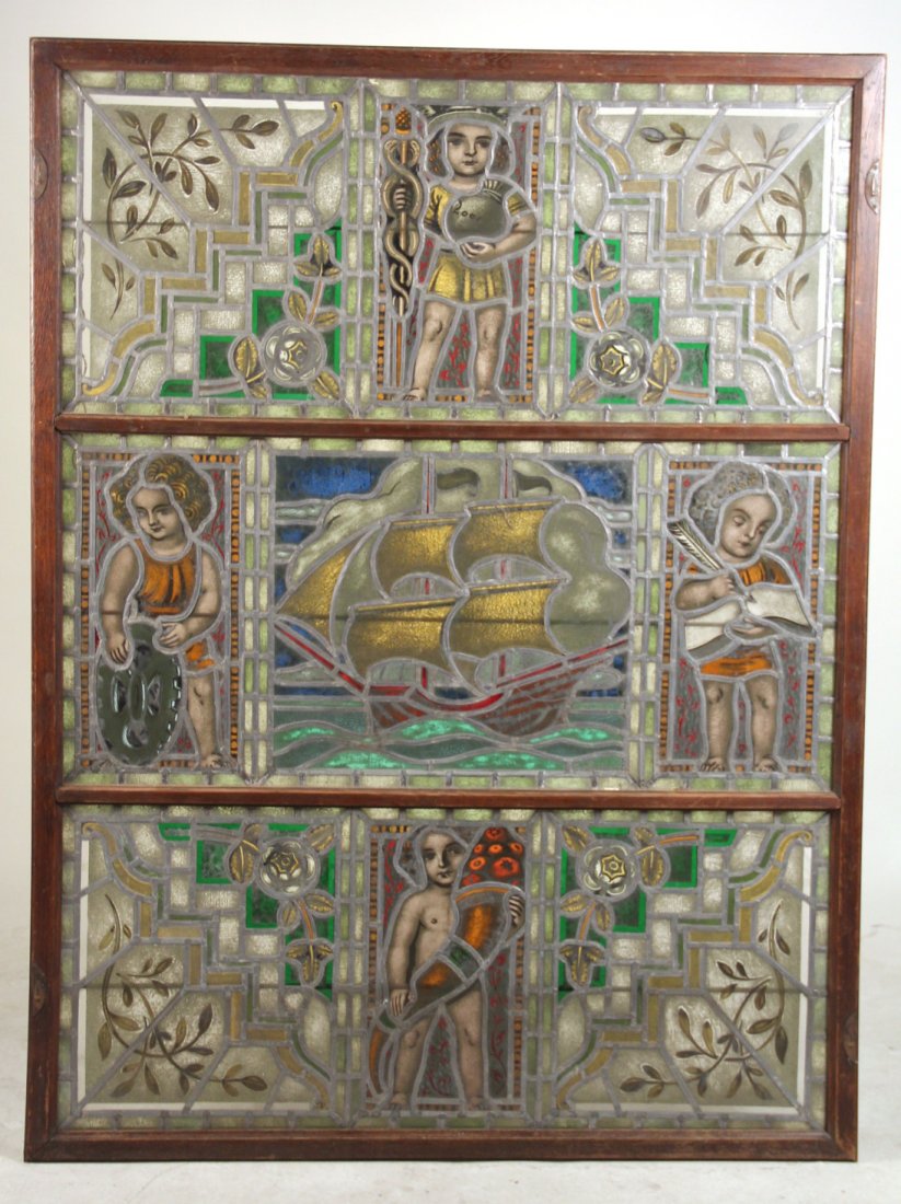 Stained Glass Panel in Oak Frame (1 of 8)