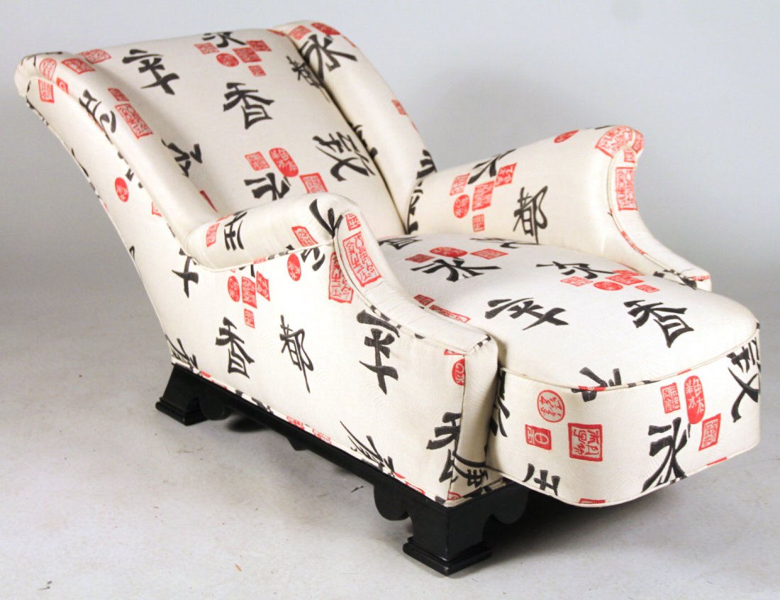 Art Deco Ebonized Chaise Lounge (1 of 5)