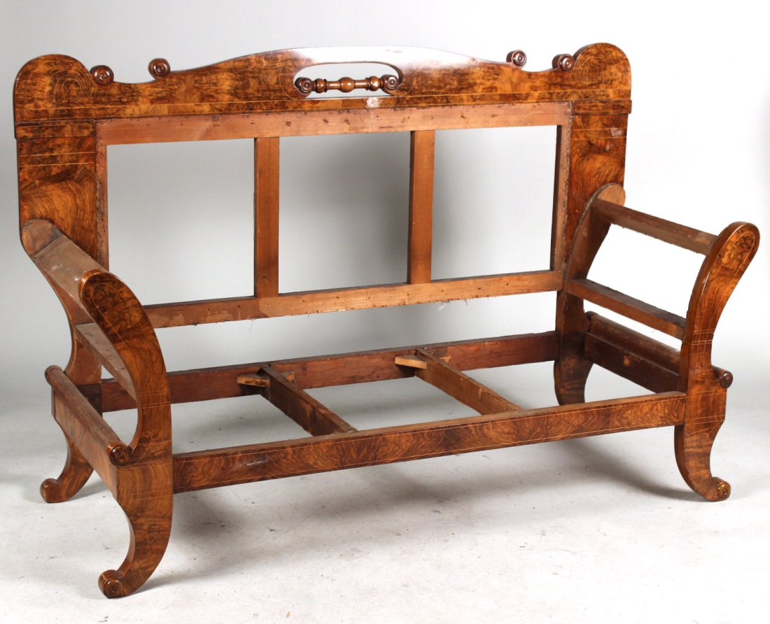 Art Deco Inlaid Walnut Sofa Frame (1 of 10)