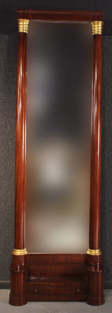 Biedermeier Parcel-Gilt Mahogany Hall Mirror (1 of 4)