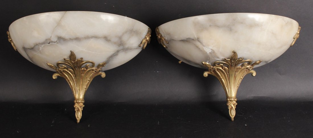 Pair of Alabaster Wall Sconces (1 of 7)