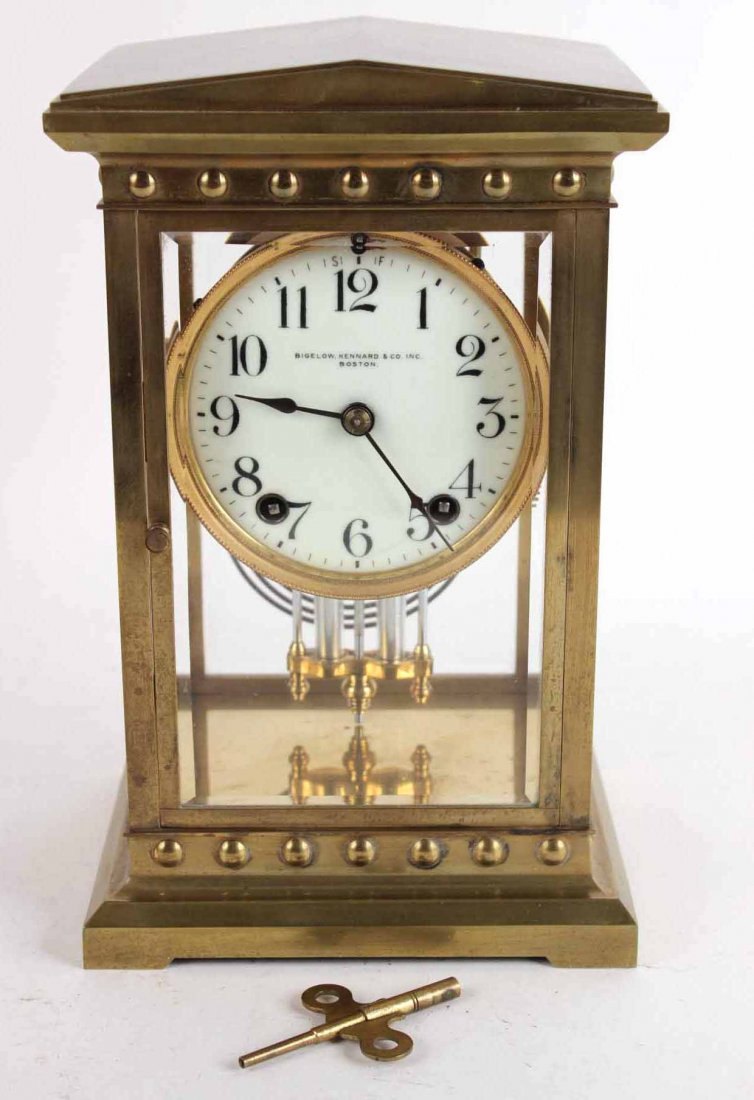 Federal Style Brass Mantel Clock (1 of 8)