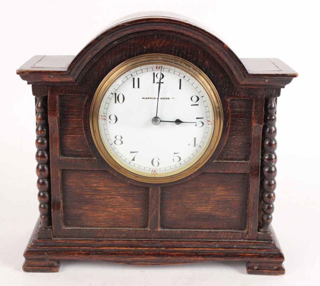 Arts and Crafts Style Oak Mantel Clock (1 of 6)