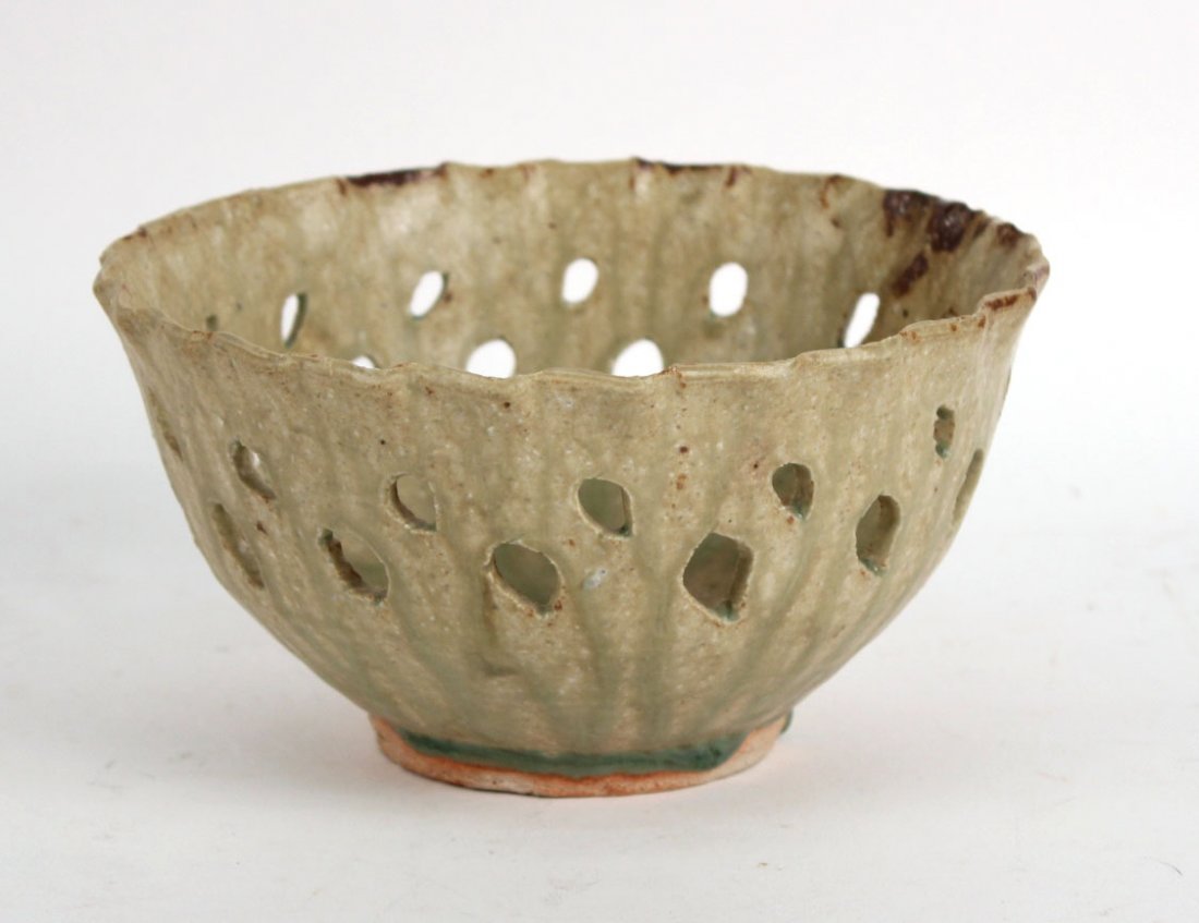 Contemporary Japanese Ceramic Reticulated Bowl (1 of 10)