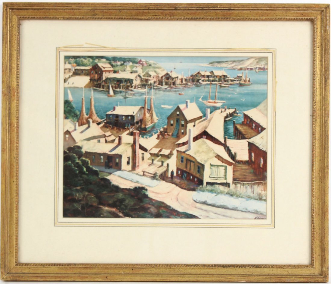 Print, Port Scene, Henry Gasser (1 of 4)