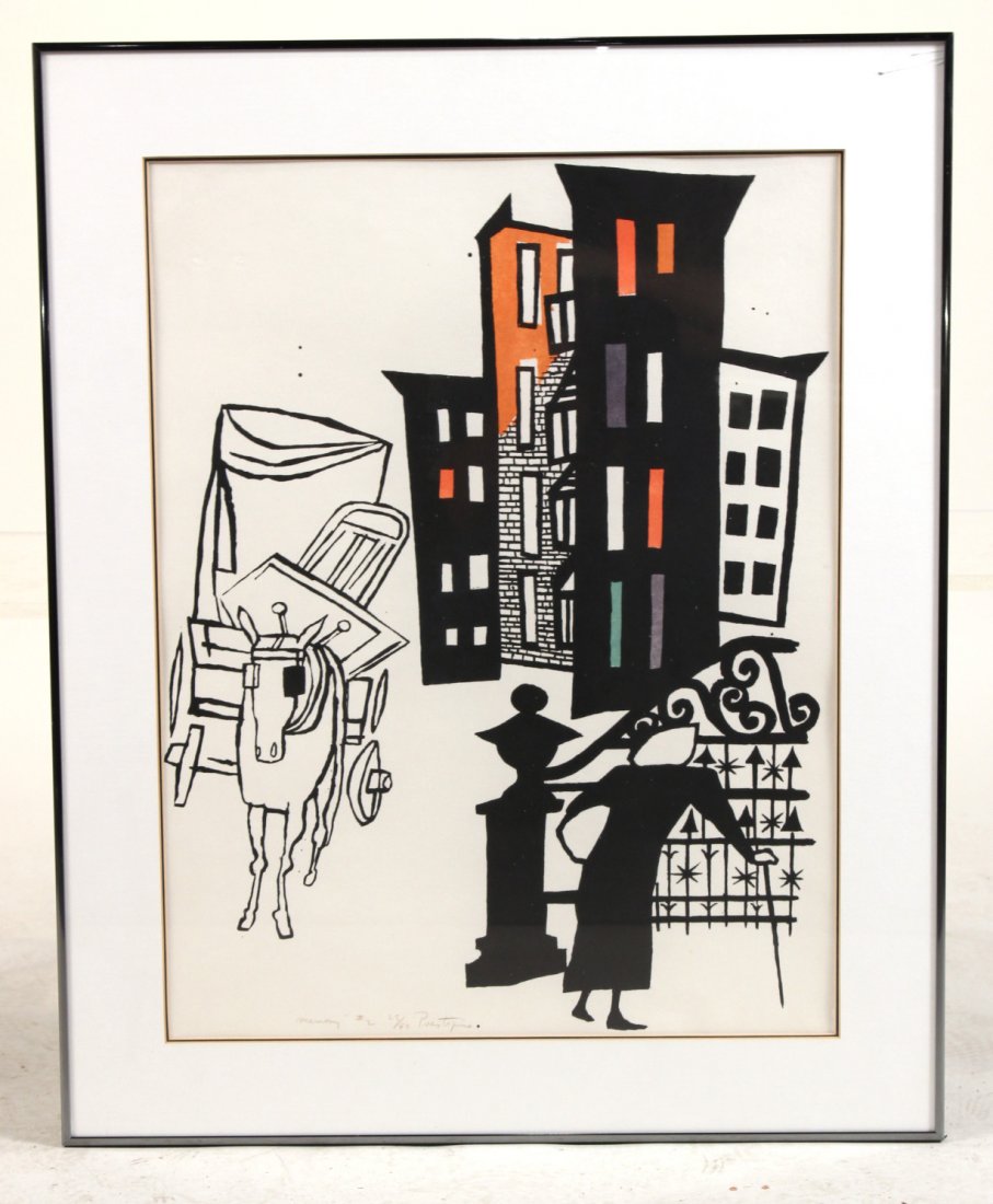 Woodblock Print, "Memory II," Gregorio Prestopino (1 of 6)