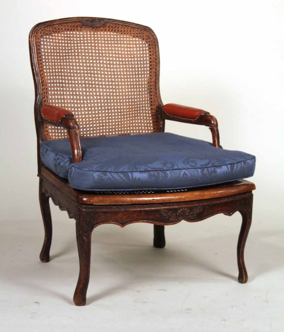 Louis XV Caned Beechwood Armchair (1 of 9)