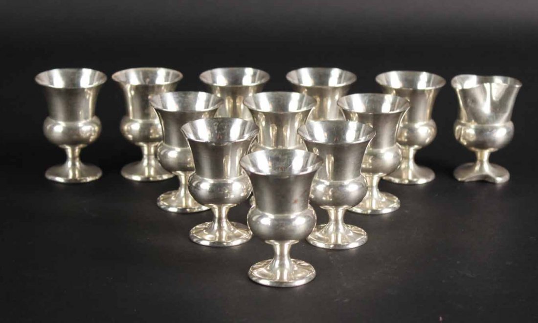 Set of Twelve Gorham Sterling Silver Cordials (1 of 5)
