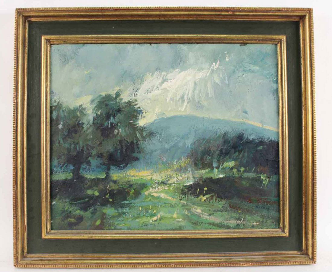 Oil on Canvas, Abstract Mountainscape (1 of 8)