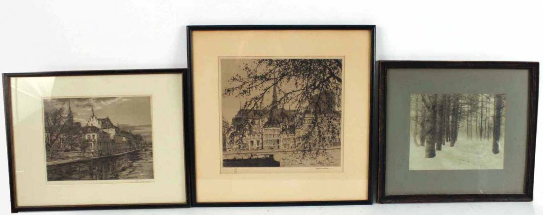 Three Black-and-White Etchings (1 of 10)