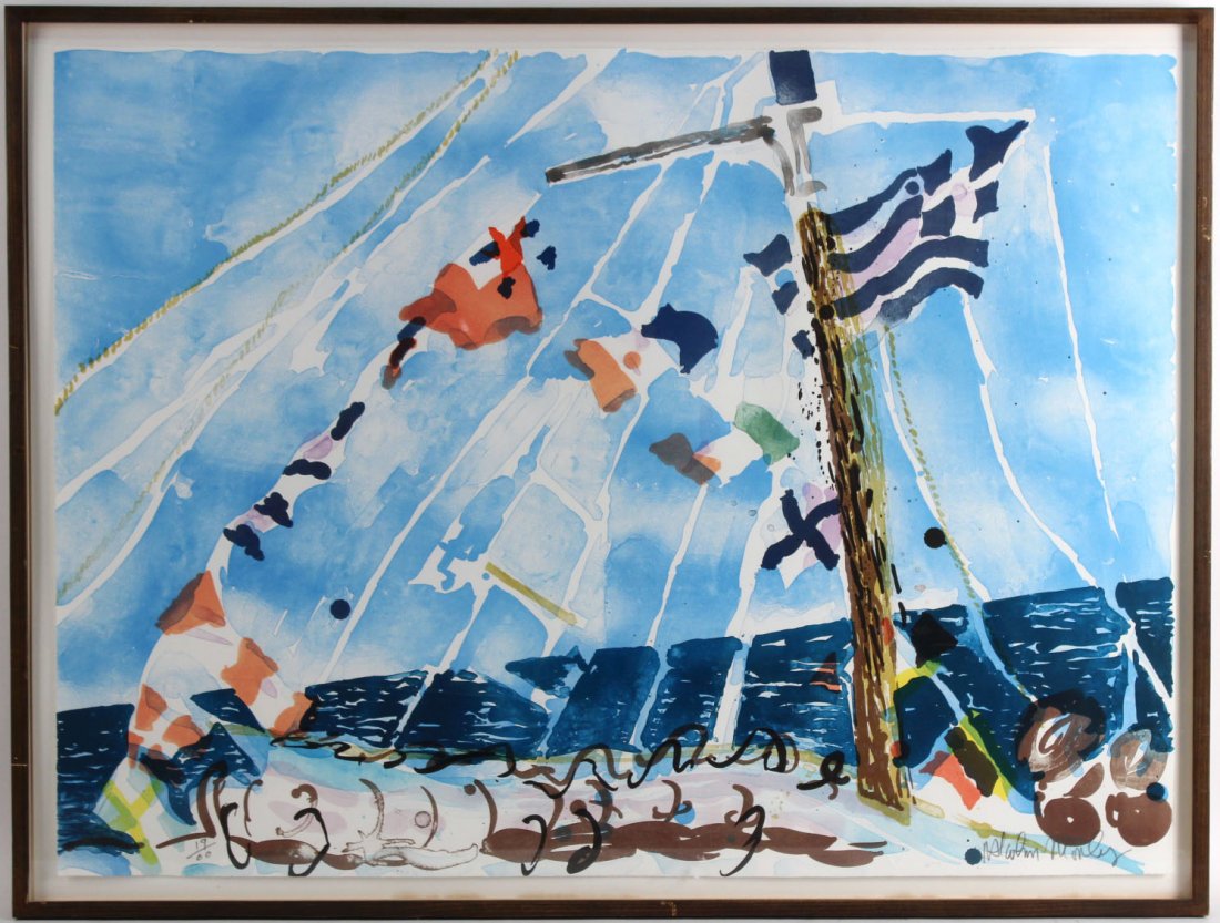 Lithograph, Seascape, Malcolm Morley (1 of 7)