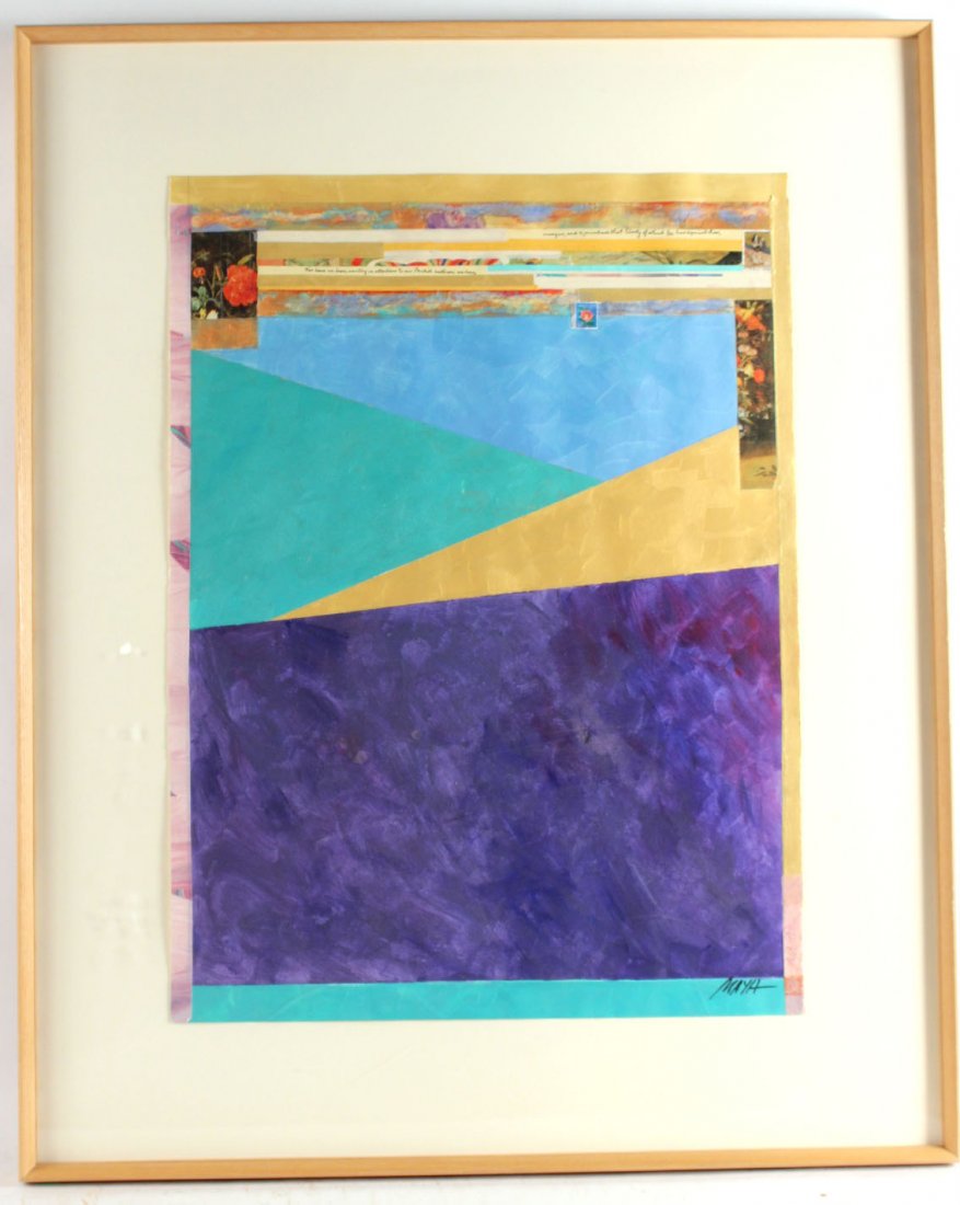 Mixed Media Collage, "Toscania," Maya Giselle: Signed l.r. RDA#70839 Bin#79 Sight size: 30"h x 22"w