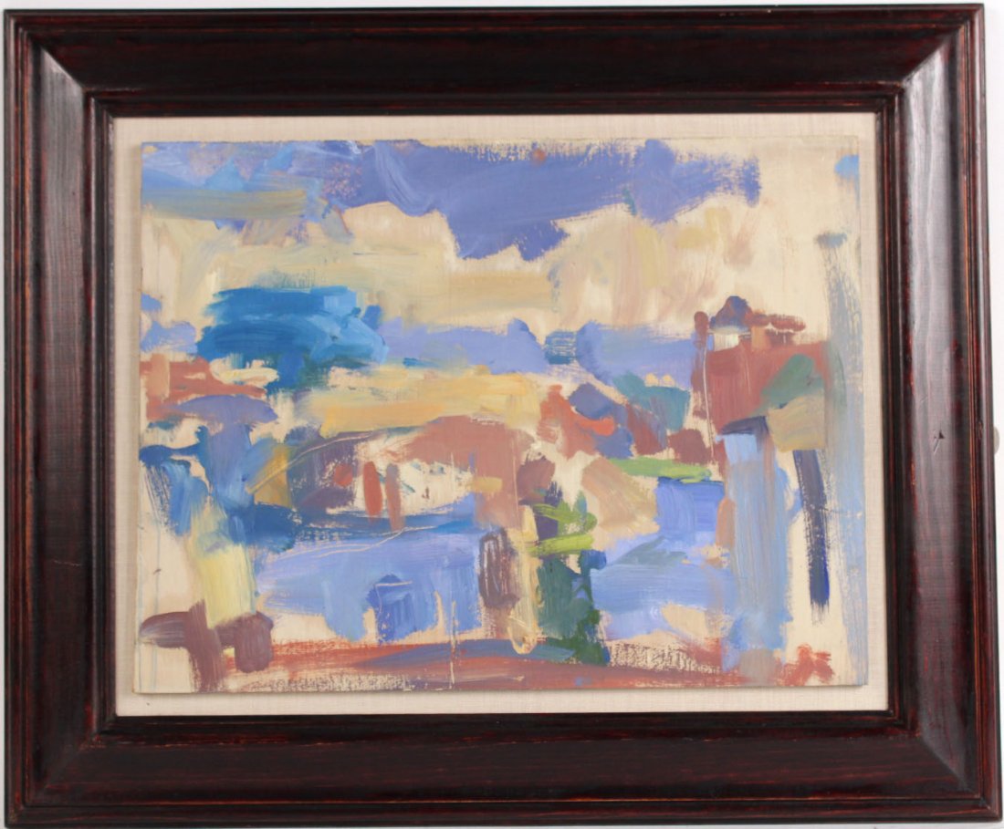 Oil on Board, View from Granby Row, Liam Spencer: RDA# 72261 Bin#81 Sight size: 12"h x 16"w