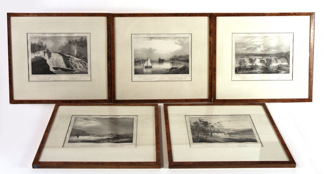 Five Lithographs, Views Along the Hudson Scenes (1 of 10)