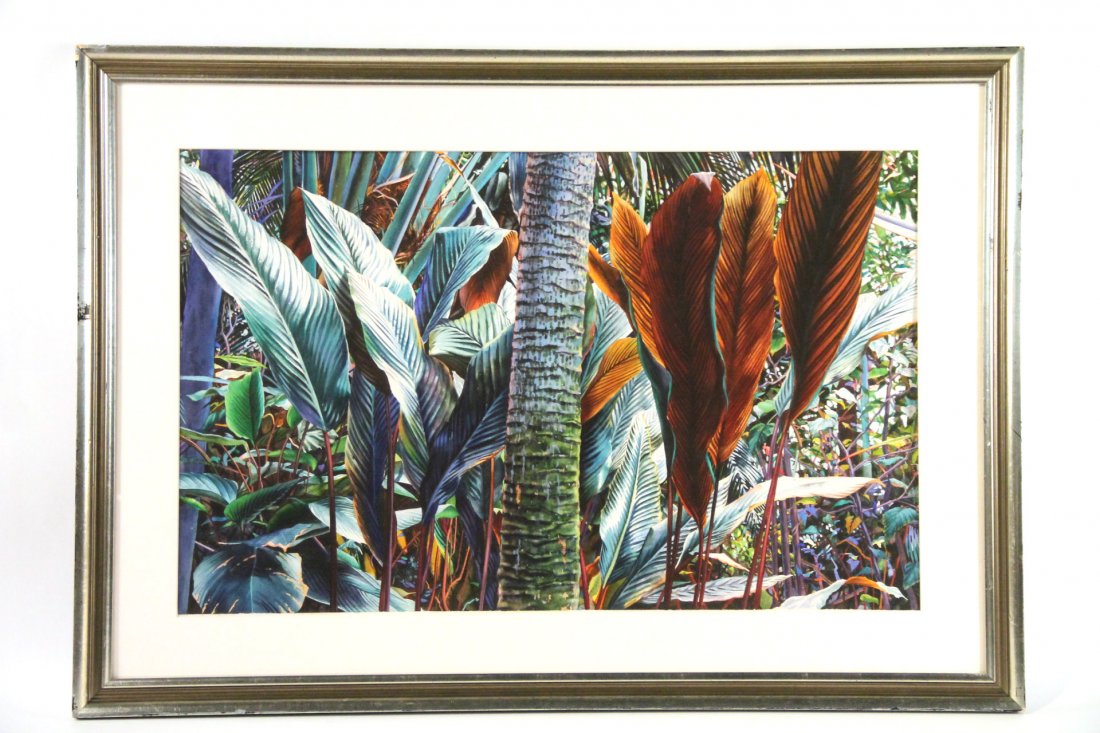 Watercolor, "City Garden #18," Simeon Lagodich (1 of 8)