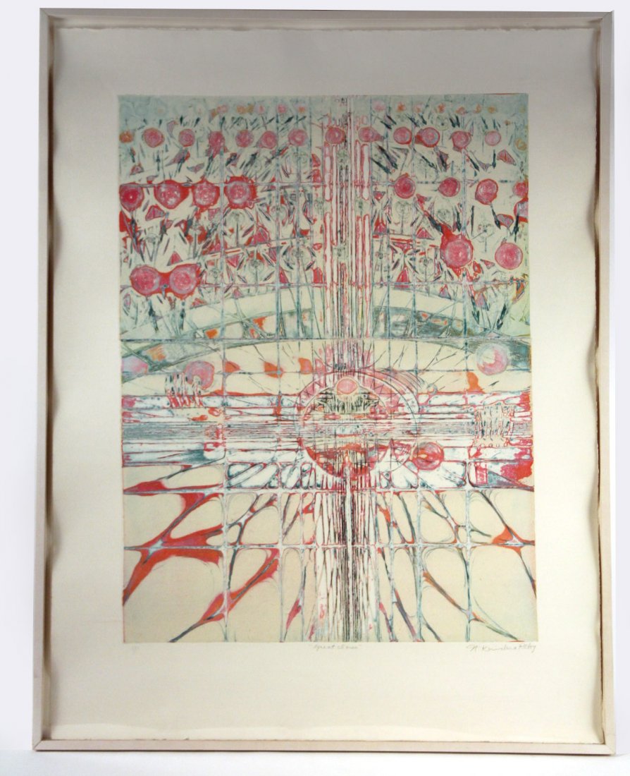 Etching, "Great Clown," Krishna Reddy (1 of 8)