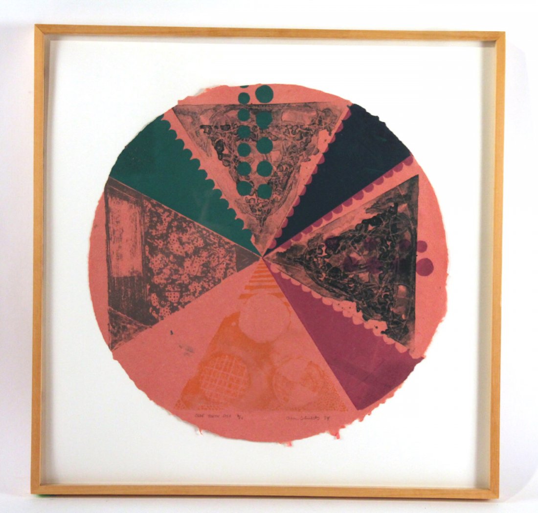 Mixed Media, "Olde Tooth Dish," Alan Shields: (American, 1944-2005) signed l.l. "Alan Shields." RDA#60278 Bin#83 Sight size: 19-1/2"dia.