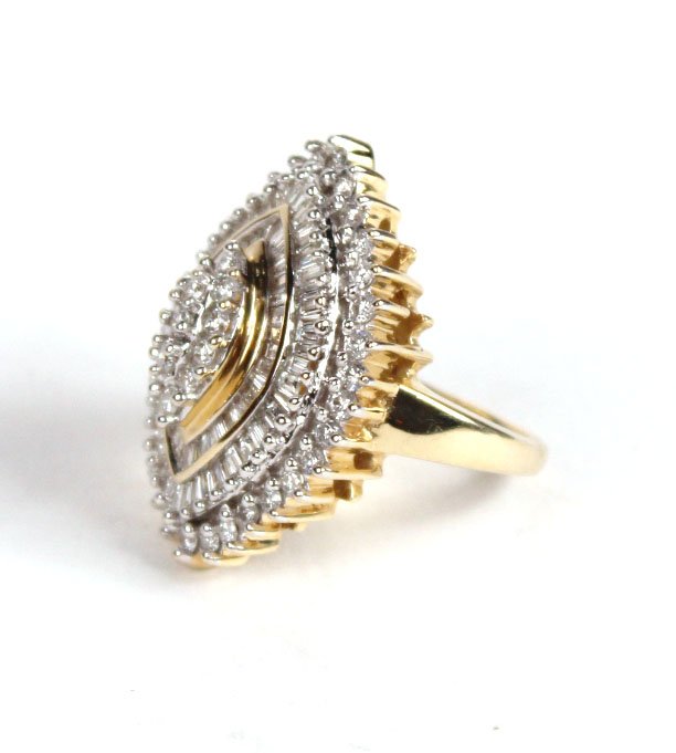 14K Yellow Gold Diamond Cocktail Ring (1 of 10)