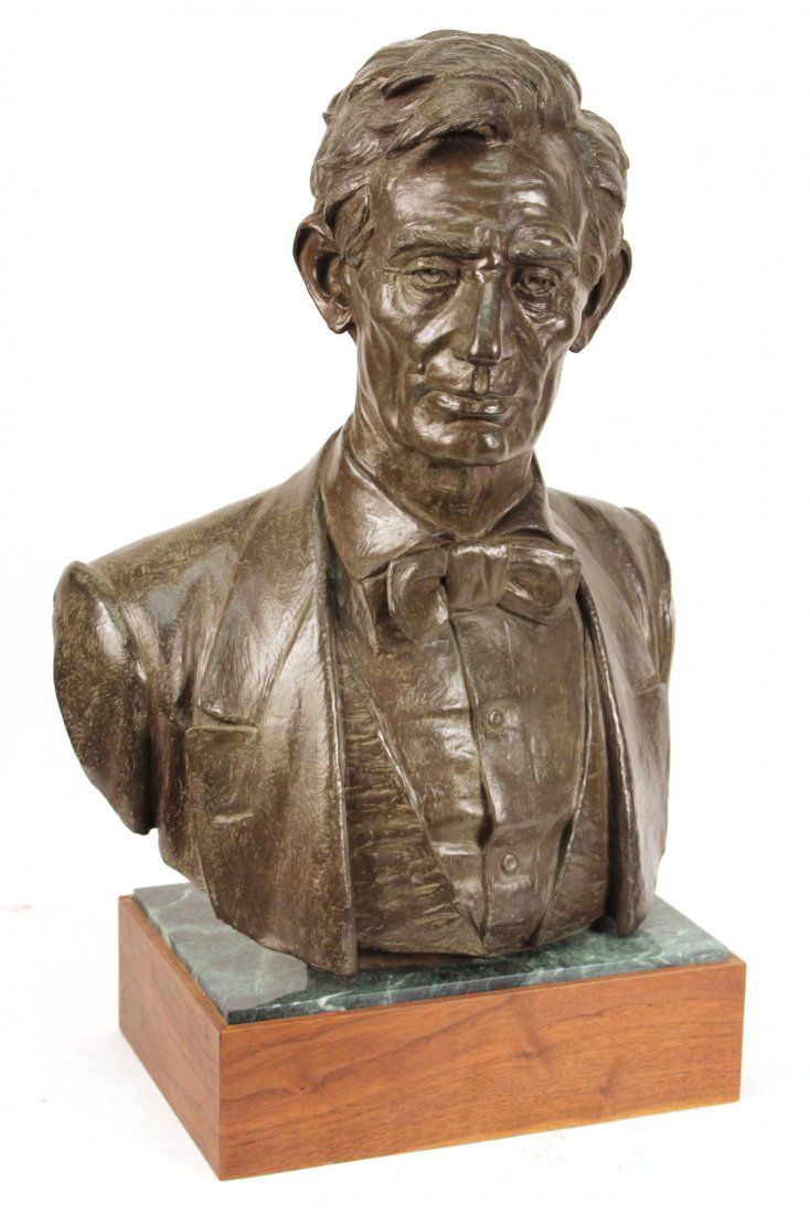 Bronze Bust of Abraham Lincoln, Edward Fraughton (1 of 9)