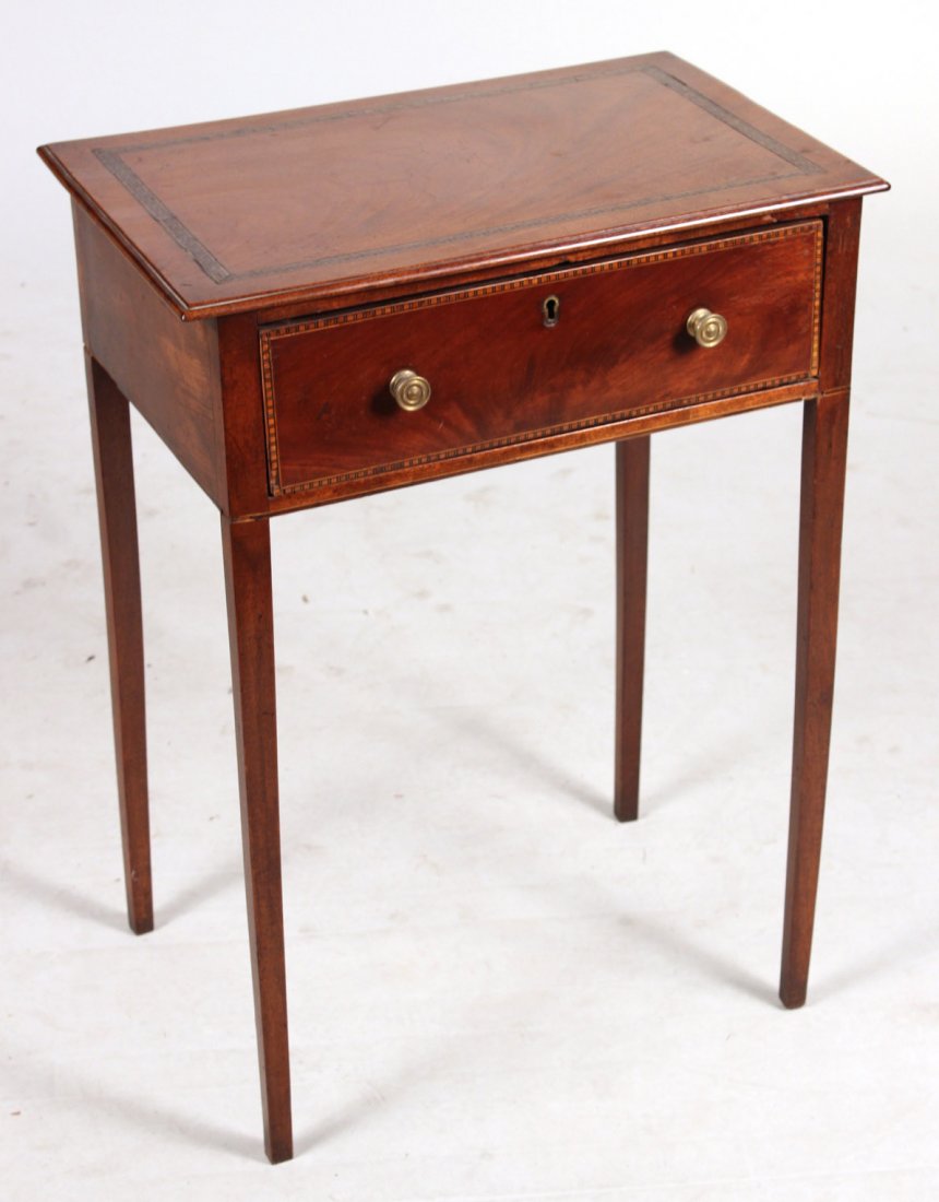 George III Mahogany One Drawer Work Table (1 of 10)