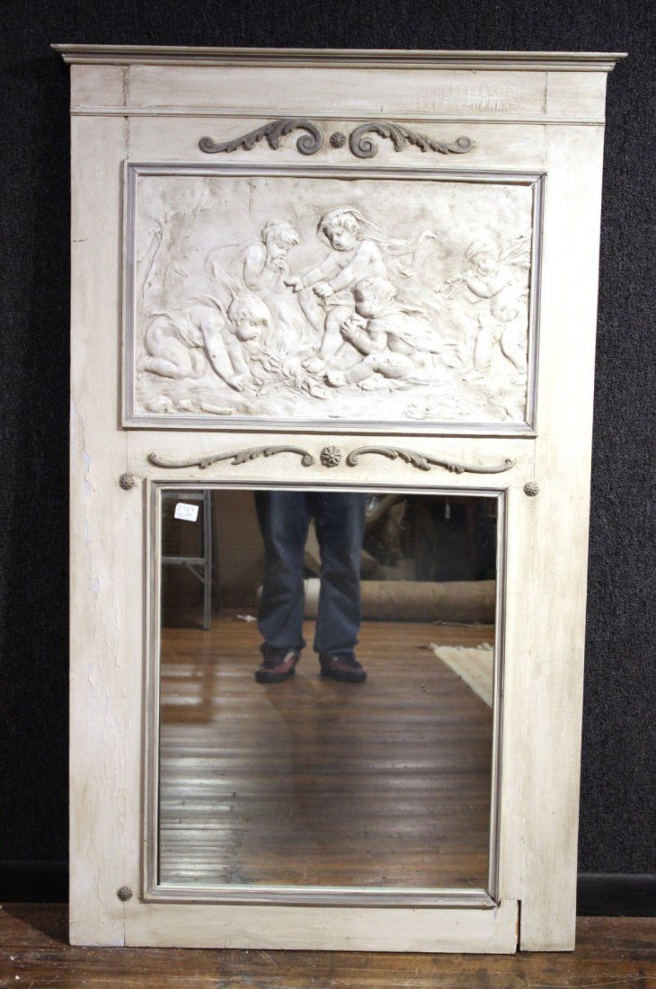 Neoclassical Style Paint-Decorated Pier Mirror (1 of 10)