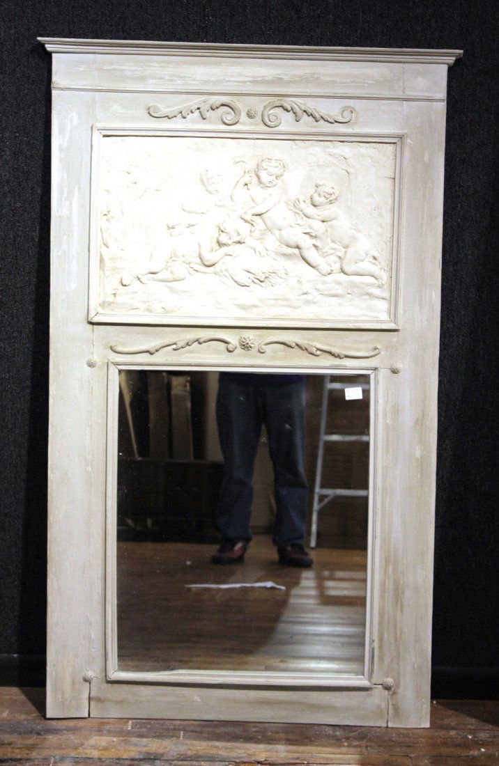 Neoclassical Style Paint-Decorated Pier Mirror (1 of 6)