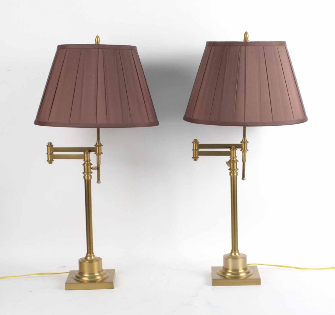 Pair of Brass Adjustable Table Lamps (1 of 7)