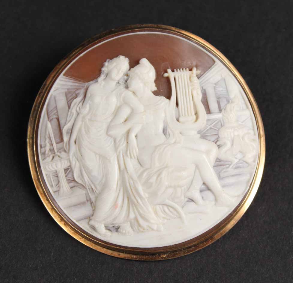 Gold Filled Mounted Carved Shell Cameo (1 of 4)