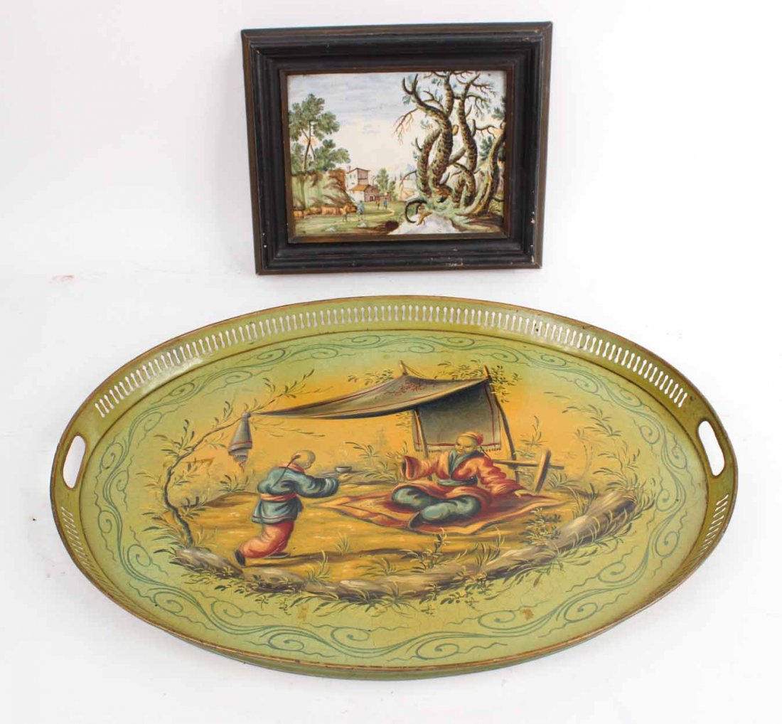 Ceramic Tile, Landscape with Figures (1 of 9)