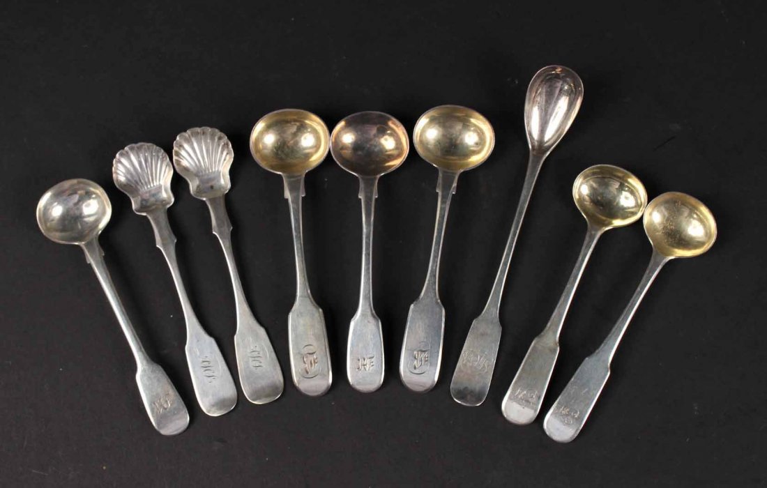 Six English Silver Master Salt Spoons (1 of 10)