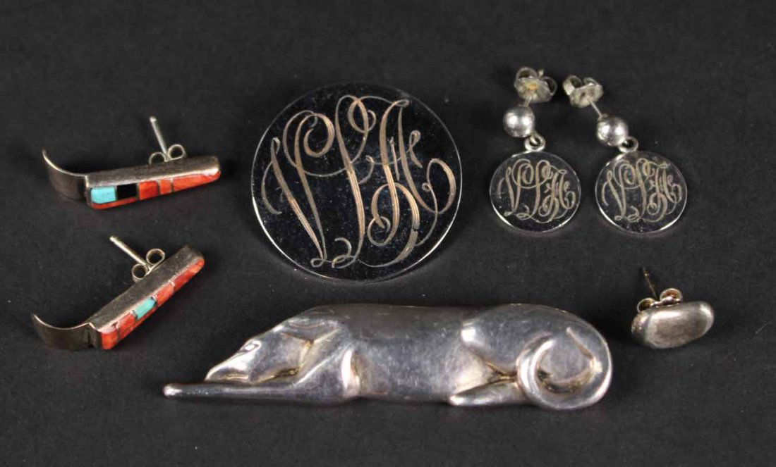 Tiffany Silver Dog Form Brooch (1 of 9)