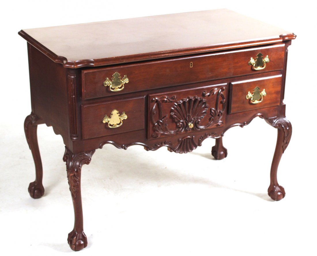 Chippendale Style Mahogany Lowboy (1 of 8)