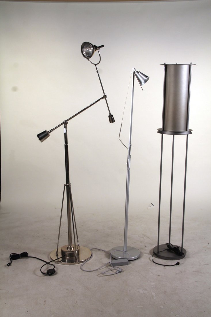 Three Contemporary Metal Floor Lamps (1 of 8)