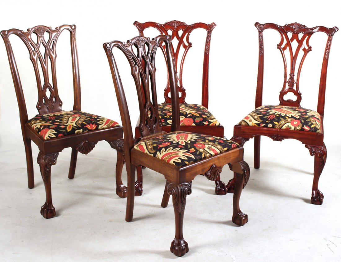 Two Pairs of Chippendale Style Side Chairs (1 of 10)