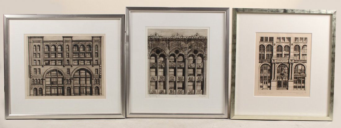 Three Architectural Etchings, Richard Haas (1 of 8)