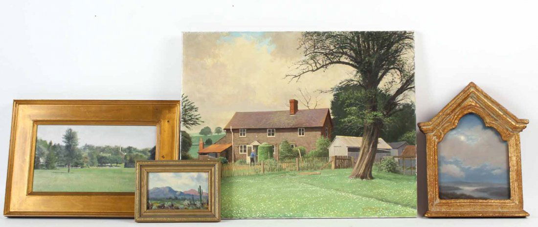 Four Oil Paintings of Landscapes (1 of 10)