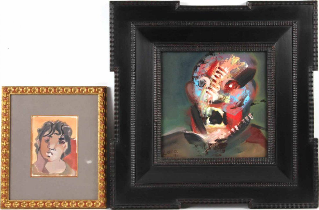 Mixed Media on Paper, Portrait of a Man (1 of 9)