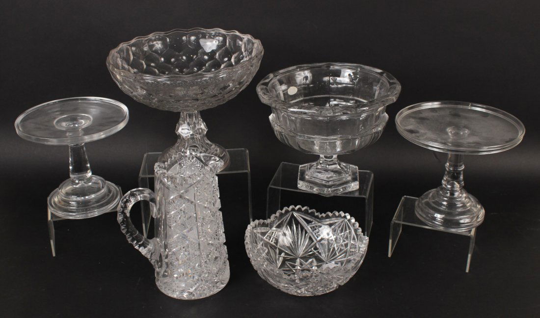 Six Glass and Crystal Serving Articles (1 of 9)