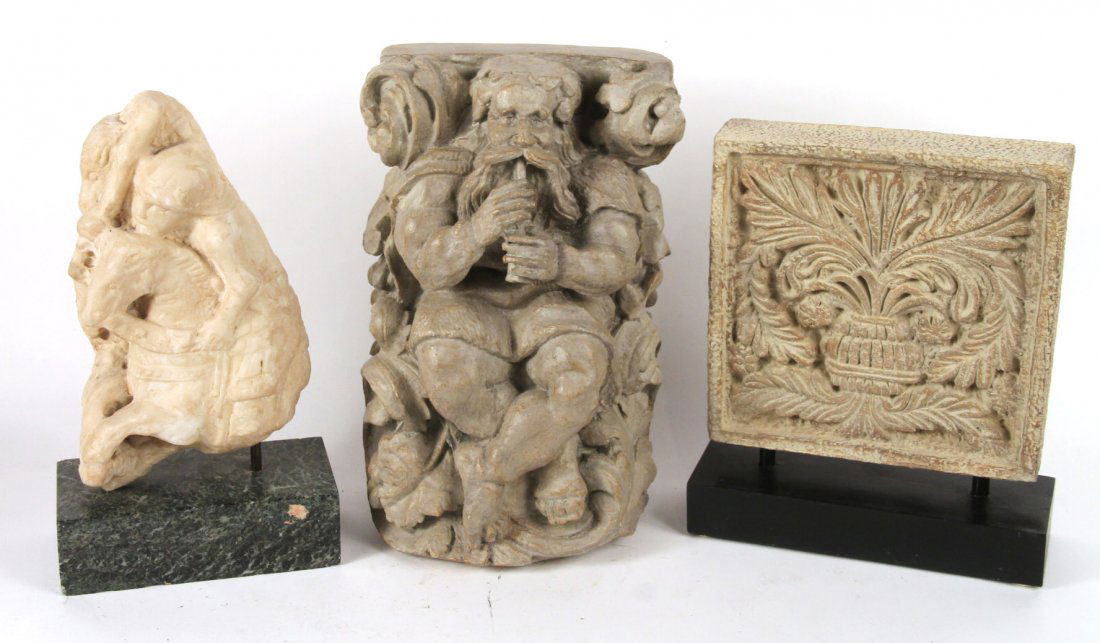 Carved Stone Architectural Figural Fragment (1 of 7)