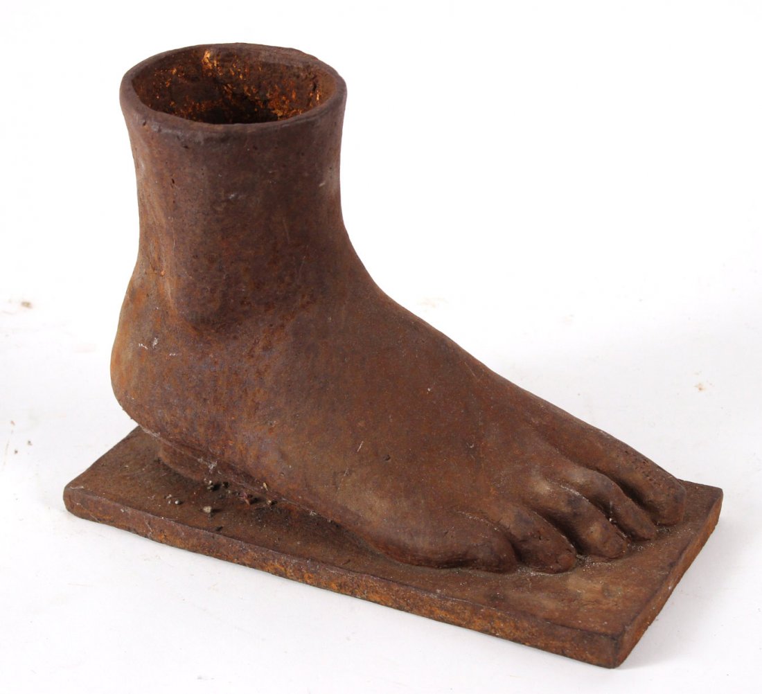 Cast Iron Foot: 9"h x 11"l x 6"w