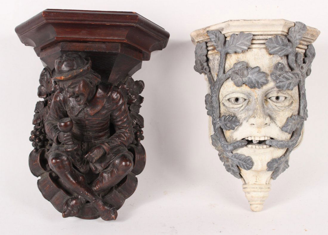 Carved Wood Figural Wall Bracket (1 of 8)