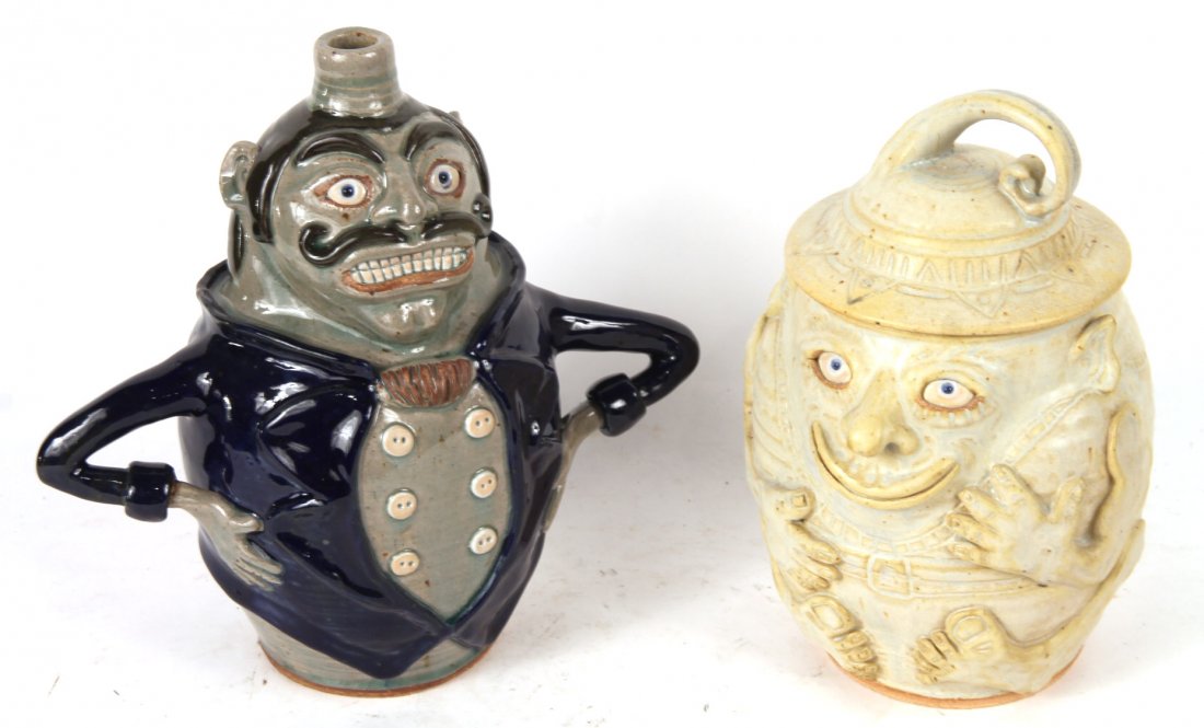 Two Karen Labarga Devil Figural Jugs (1 of 9)