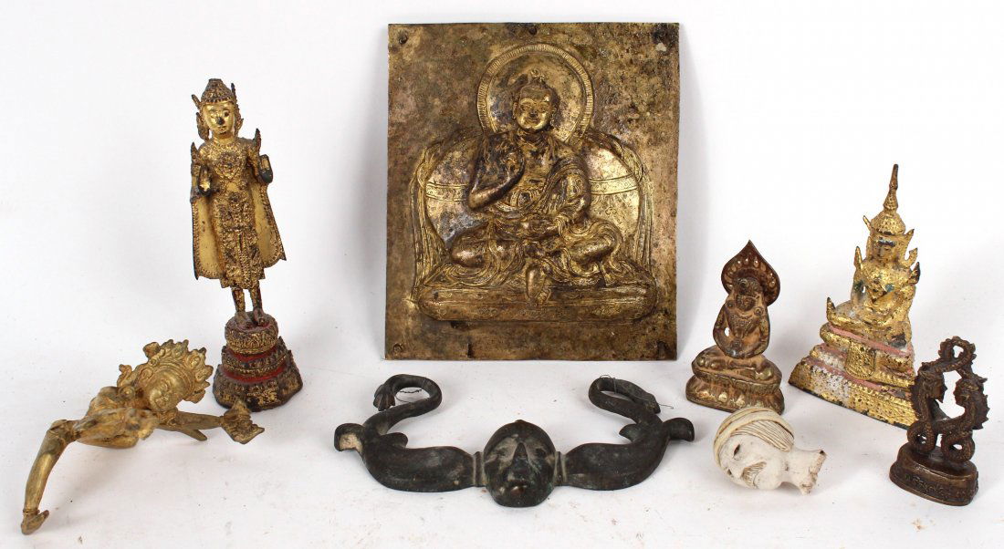 Five Thai Gil Metal Deity Figures (1 of 8)