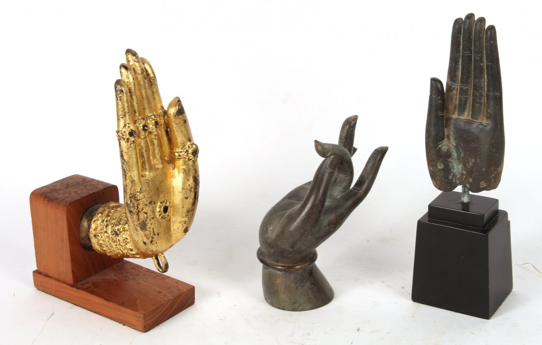 Three Metal Buddha's Hands (1 of 8)