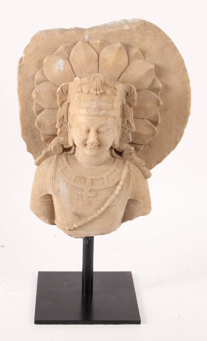 Carved Stone Deity Sculpture Fragment (1 of 6)