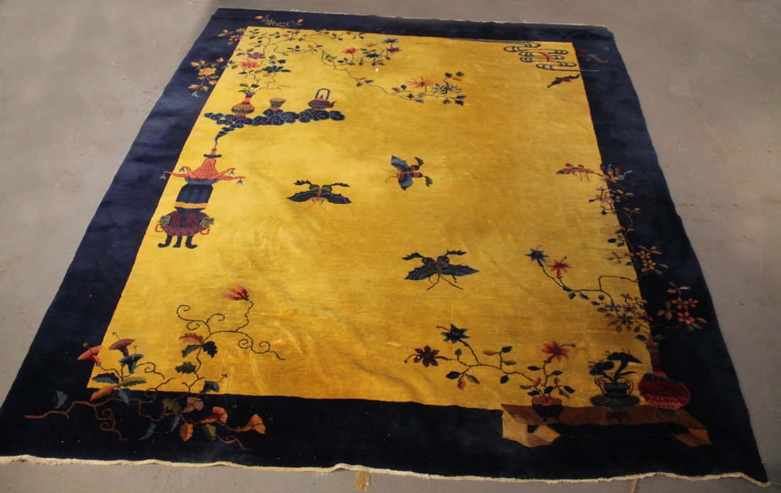 Chinese Floral-Decorated Carpet (1 of 5)