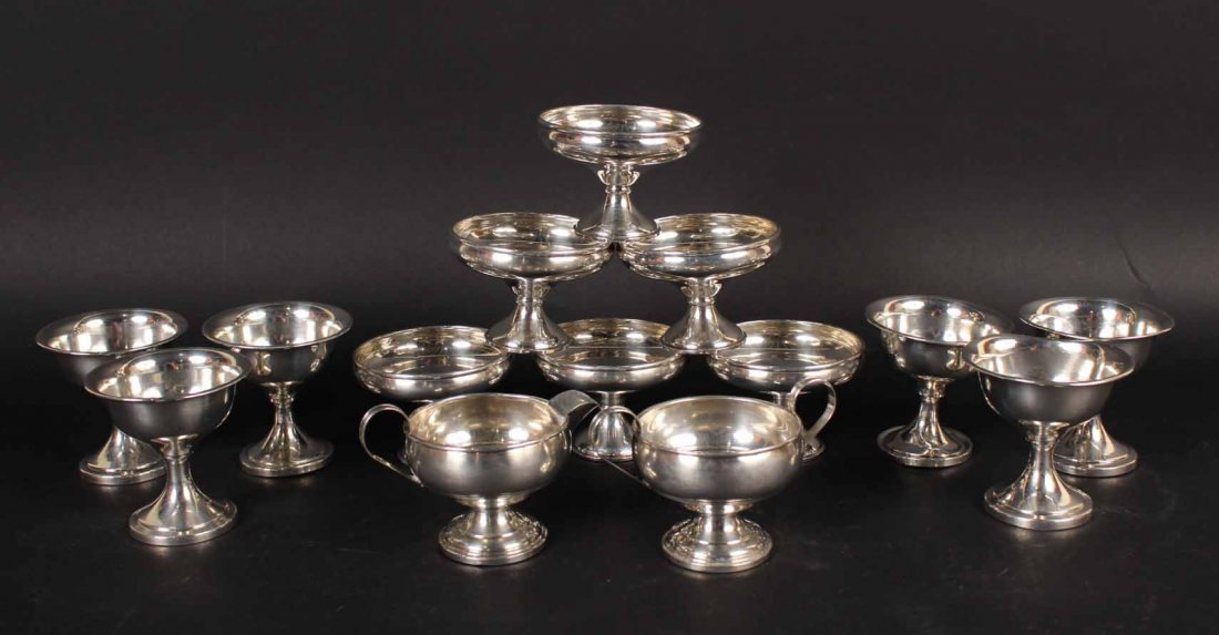 Six Sterling Silver Weighted Sherbets (1 of 7)
