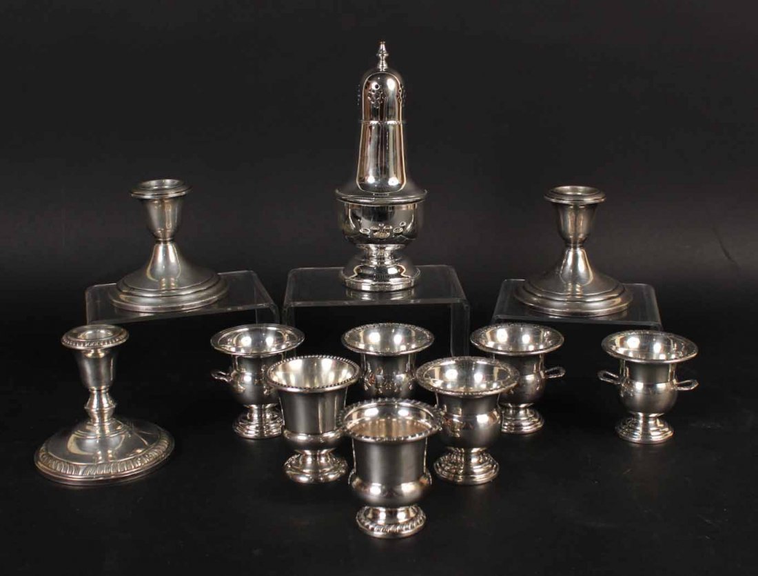 Seven Similar Sterling Cigarette Urns (1 of 10)