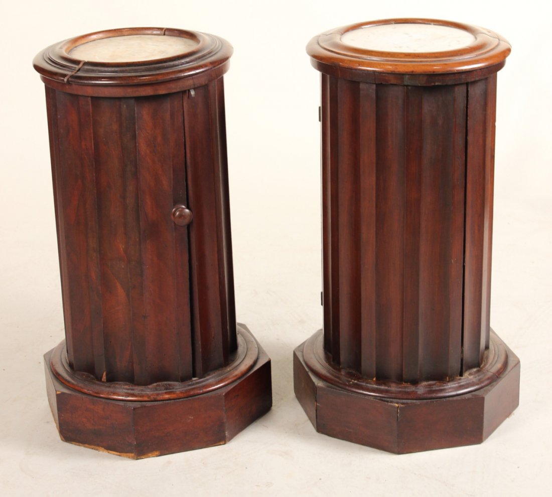 Two Victorian Marble Inset Mahogany Pot Cupboards (1 of 10)