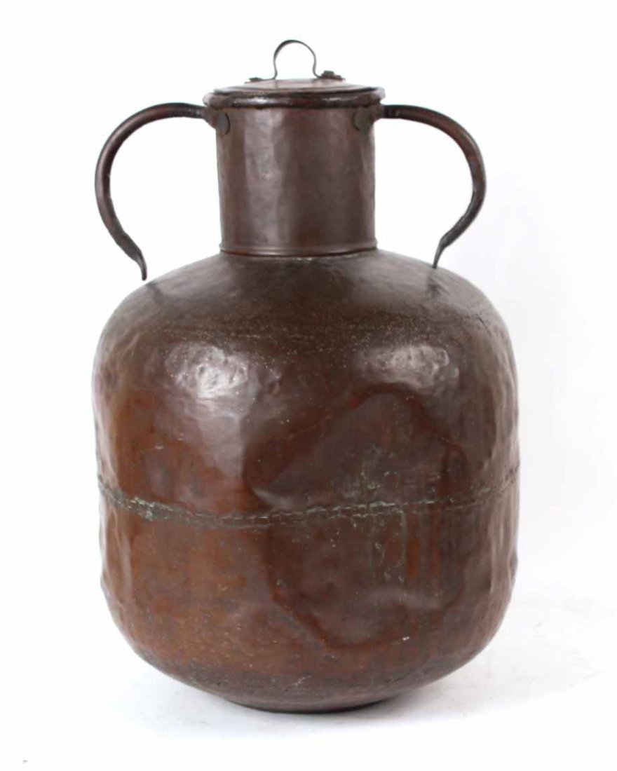 Hand Forged Metal Vessel with Lid (1 of 5)